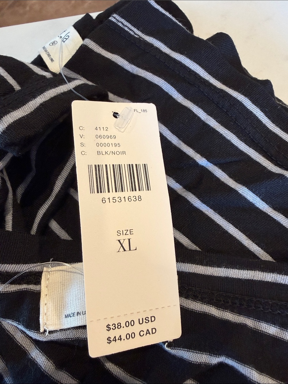 T.La Black & White Striped and Solid Black Tank Tops (2 Pack) - Picture 4 of 4
